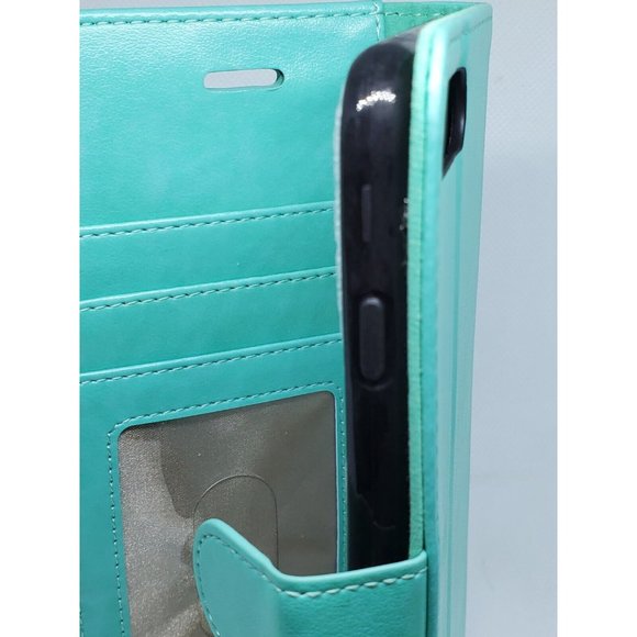 iPhone 7 Plus Truth Cell Phone Case Wallet RFID With Credit Card Protector Green - Picture 9 of 11